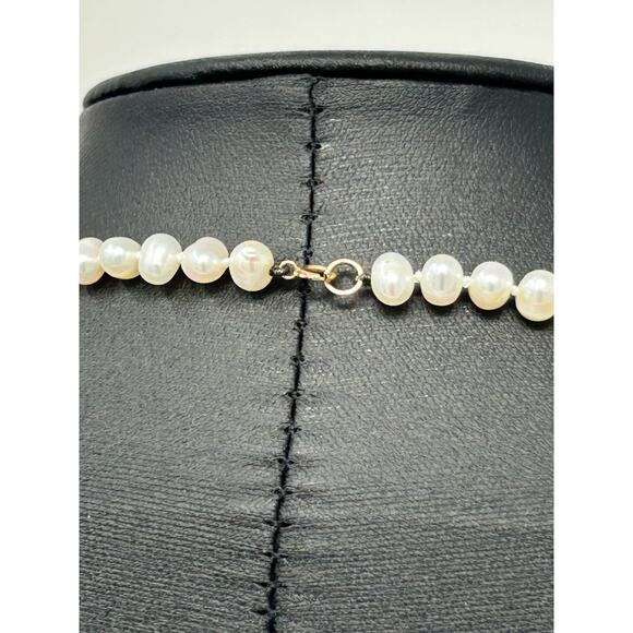 Potato Pearl Necklace with 14KT Clasp - Picture 4 of 11